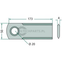 Nóż rozdrabniacza słomy - 525525101/25 - Sklep rolniczy PoltechParts