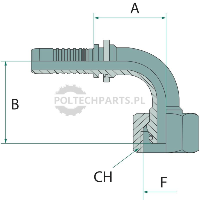 PN 12 DKOS M24x1.5 90° (16S) | poltechparts.pl