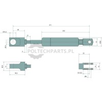 Gasfeder 900N | poltechparts.pl