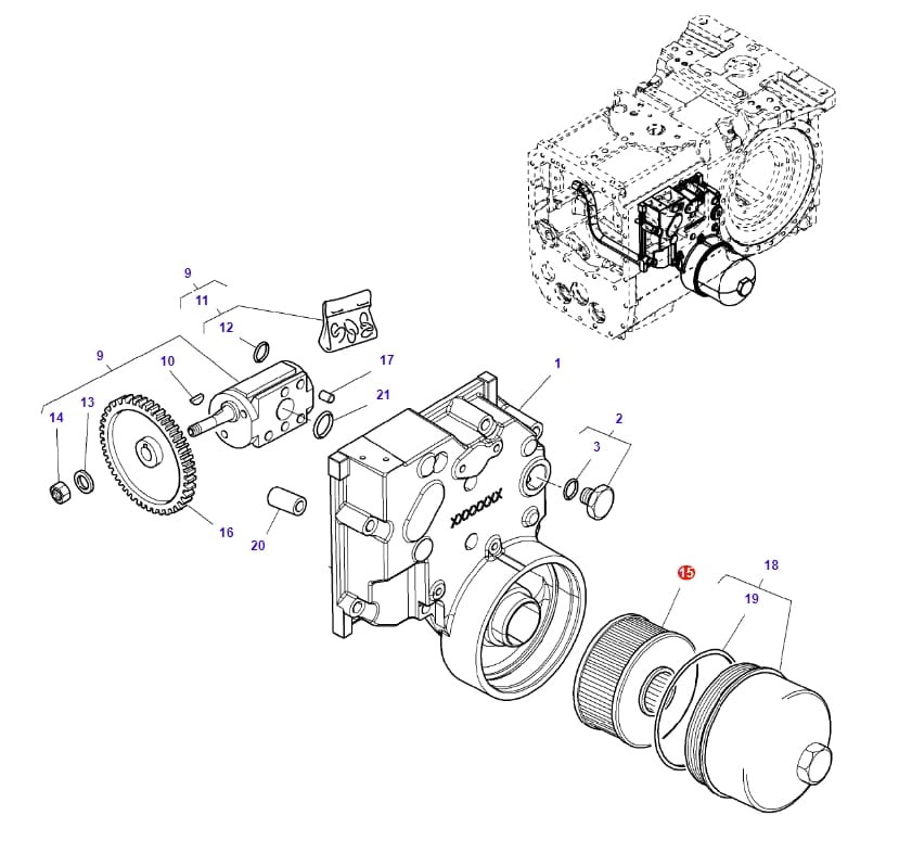 Wkład filtra oleju hydrauliki | poltechparts.pl