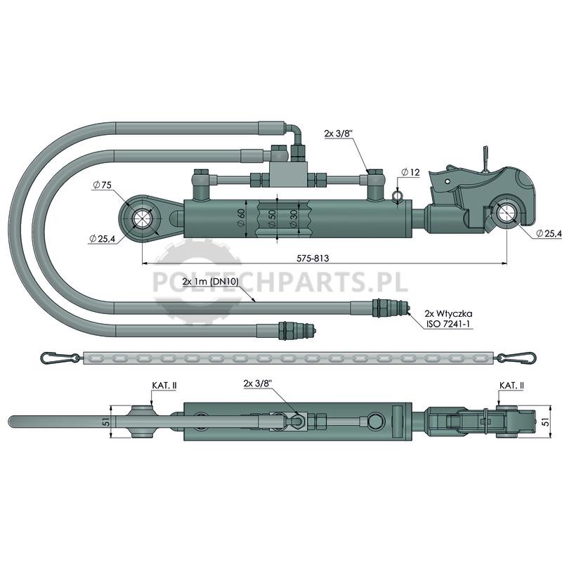 Łącznik górny hydrauliczny | poltechparts.pl