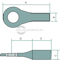 Ucho zaczepu | poltechparts.pl