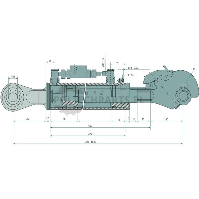 Łącznik górny hydrauliczny