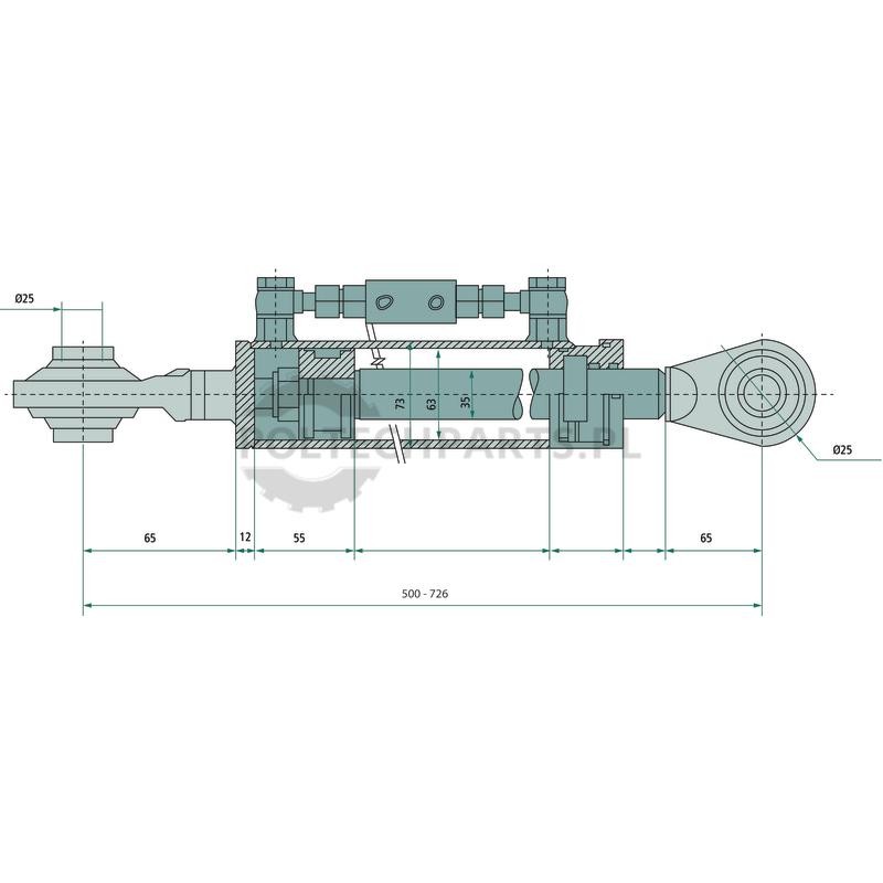 Łącznik górny hydrauliczny