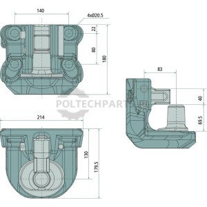 Pitonfix Winkel 140x80 M20