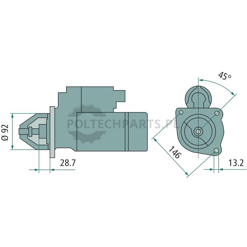 Rozrusznik przekładniowy 12 V / 3,2 kW