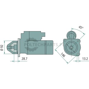 Rozrusznik przekładniowy 12 V / 3,2 kW