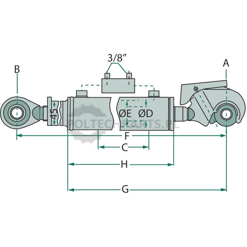 Łącznik górny hydrauliczny