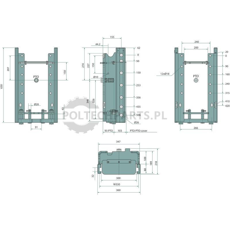 HVLB W330 S32 JD 5R 5090R, 5100R, 5115R,