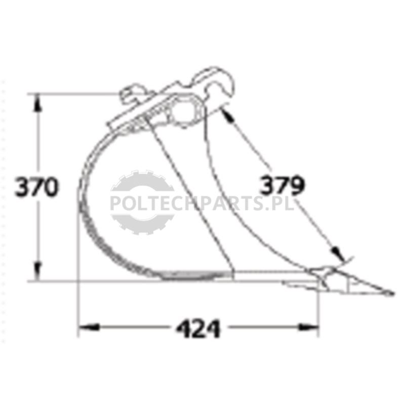 Łyżka koparki z zębami | poltechparts.pl