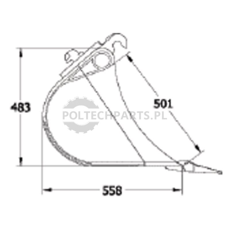 Łyżka koparki z zębami | poltechparts.pl