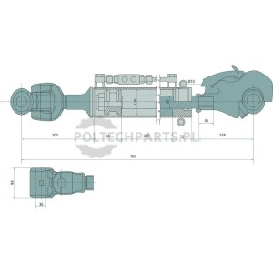 Łącznik górny hydrauliczny