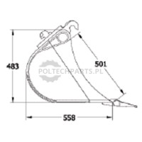 Łyżka koparki z zębami | poltechparts.pl