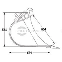 Łyżka koparki z zębami | poltechparts.pl