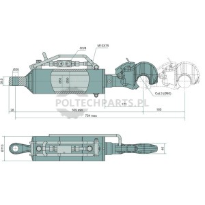 Łącznik górny hydrauliczny