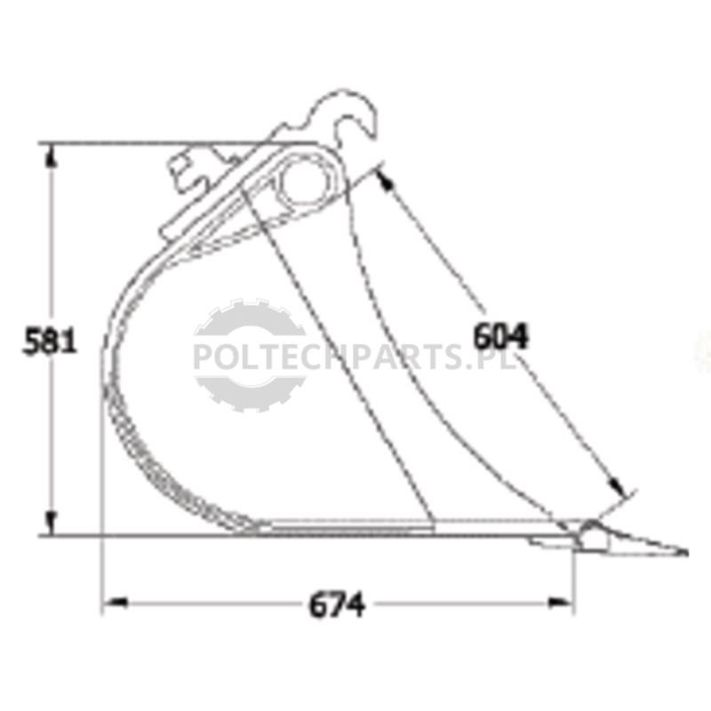 Łyżka koparki z zębami | poltechparts.pl