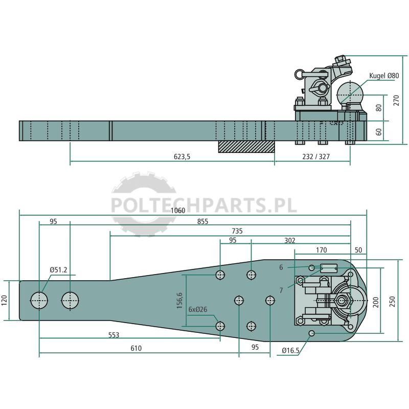 Płyta nośna K80® Challenger MT755E,MT765