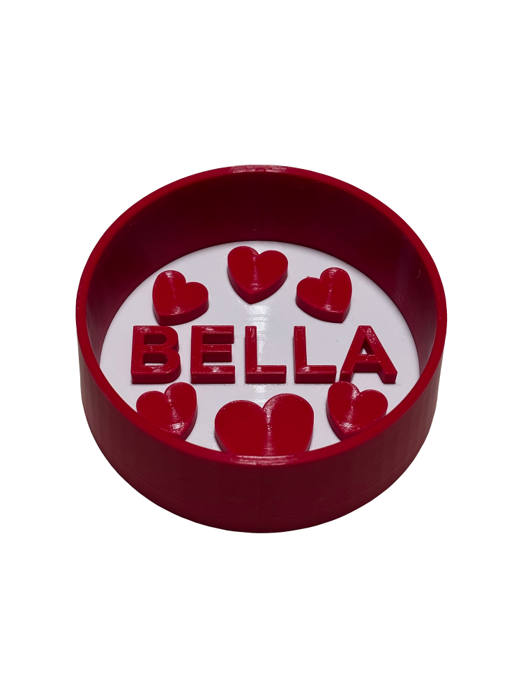 Personalizowana miska dla psa lub kota - edycja walentynkowa - V_002 - Sklep rolniczy PoltechParts