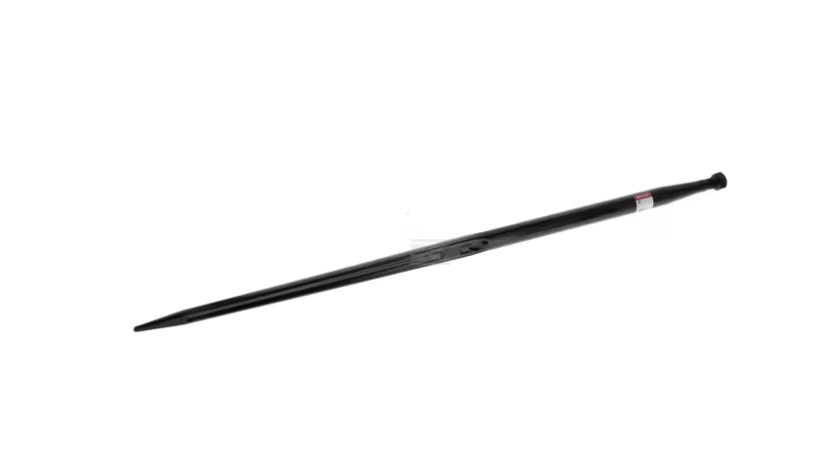 Ząb ładowacza, prosty, profil podwójne T 36x1100 mm końcówka szpiczasta z nakrętką M22x1.5 czarny