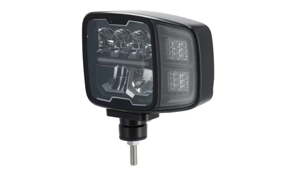 Reflektor LED, prostokątny, 12/24V, 220x197.2x80.5 mm, podgrzewany, światła drogowe/światła mijania, przeciwśniegowy, lewy