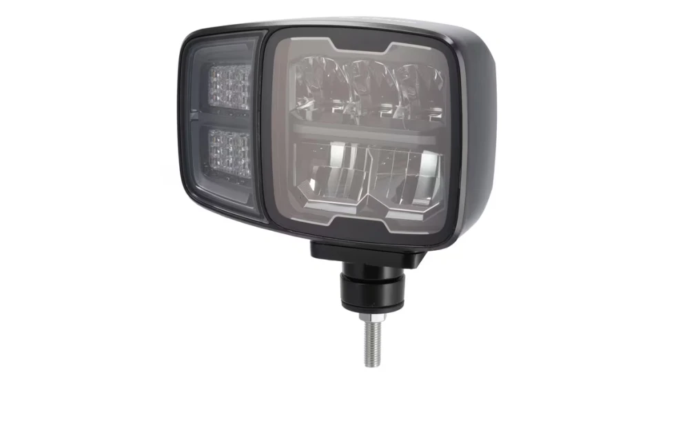 Reflektor LED, prostokątny, 12/24V, 220x197.2x80.5 mm, podgrzewany, światła drogowe/światła mijania, przeciwśniegowy, prawy