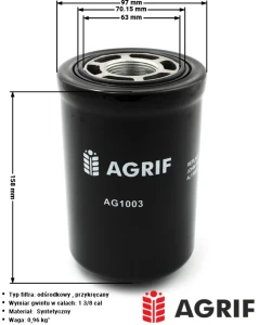 Filtr hydrauliki Agrif AG1003