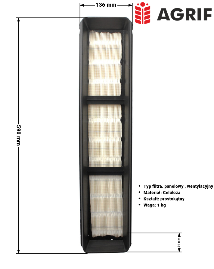 Filtr kabinowy Agrif AG1005 — zamiennik | poltechparts.pl