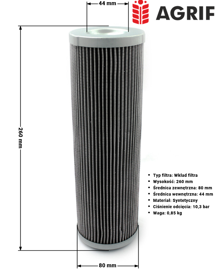 Filtr hydrauliki Agrif AG1007 — zamiennik | poltechparts.pl