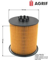 Filtr oleju silnika Agrif AG1016 — zamiennik | poltechparts.pl