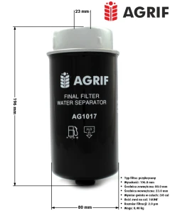 Filtr paliwa Agrif AG1017