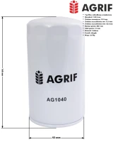 Filtr oleju silnika Agrif AG1040 — zamiennik | poltechparts.pl