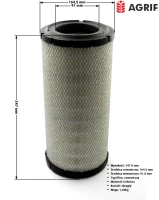 Filtr powietrza Agrif AG1048 — zamiennik | poltechparts.pl