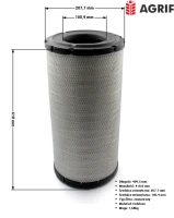 Filtr powietrza Agrif AG1055 — zamiennik | poltechparts.pl