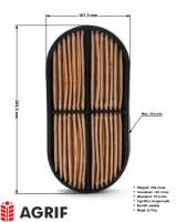 Filtr powietrza Agrif AG1066 — zamiennik | poltechparts.pl