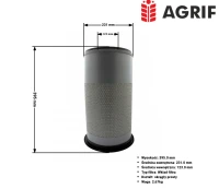 Filtr powietrza Agrif AG1076 — zamiennik | poltechparts.pl