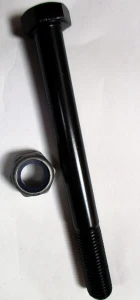 Śruba M20x200 mm czarna (kl.10.9) + nakrętka zabezpieczająca (4488) Monosem 65009715