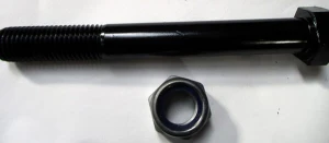 Śruba M24x200 mm czarna ( kl.10.9) + nakrętka zabezpieczająca (4488-1) Monosem 65009716