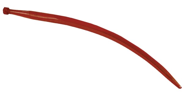 Ząb ładowacza, wygięty zamykający, profil kwadratowy 35x680 mm końcówka szpiczasta z nakrętką M20x1.5 czerwony Kverneland Kubota KK221194