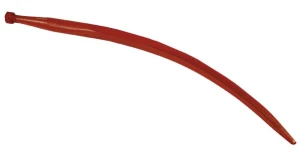 Ząb ładowacza, wygięty zamykający, profil kwadratowy 35x680 mm końcówka szpiczasta z nakrętką M20x1.5 czerwony Kverneland Kubota KK221194