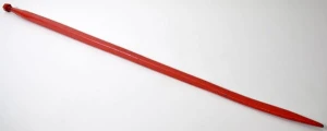 Ząb ładowacza, prosty, profil kwadratowy 36x1250 mm końcówka płaska z nakrętką M20x1.5 czerwony Kverneland Kubota KK221157
