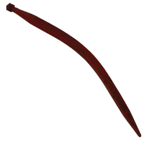 Ząb ładowacza, wygięty zamykający, profil kwadratowy 45x980 mm końcówka szpiczasta z nakrętką M30x2 czerwony Kverneland Kubota KK241164A