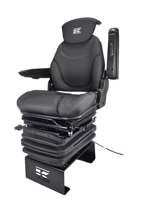 Siedzienie K-Lux, pneumatyczne, 490 mm, 12V, czarne