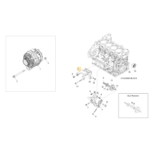 Wspornik alternatora KIOTI 110403-00141C