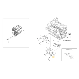 Wspornik alternatora KIOTI 110403-00345