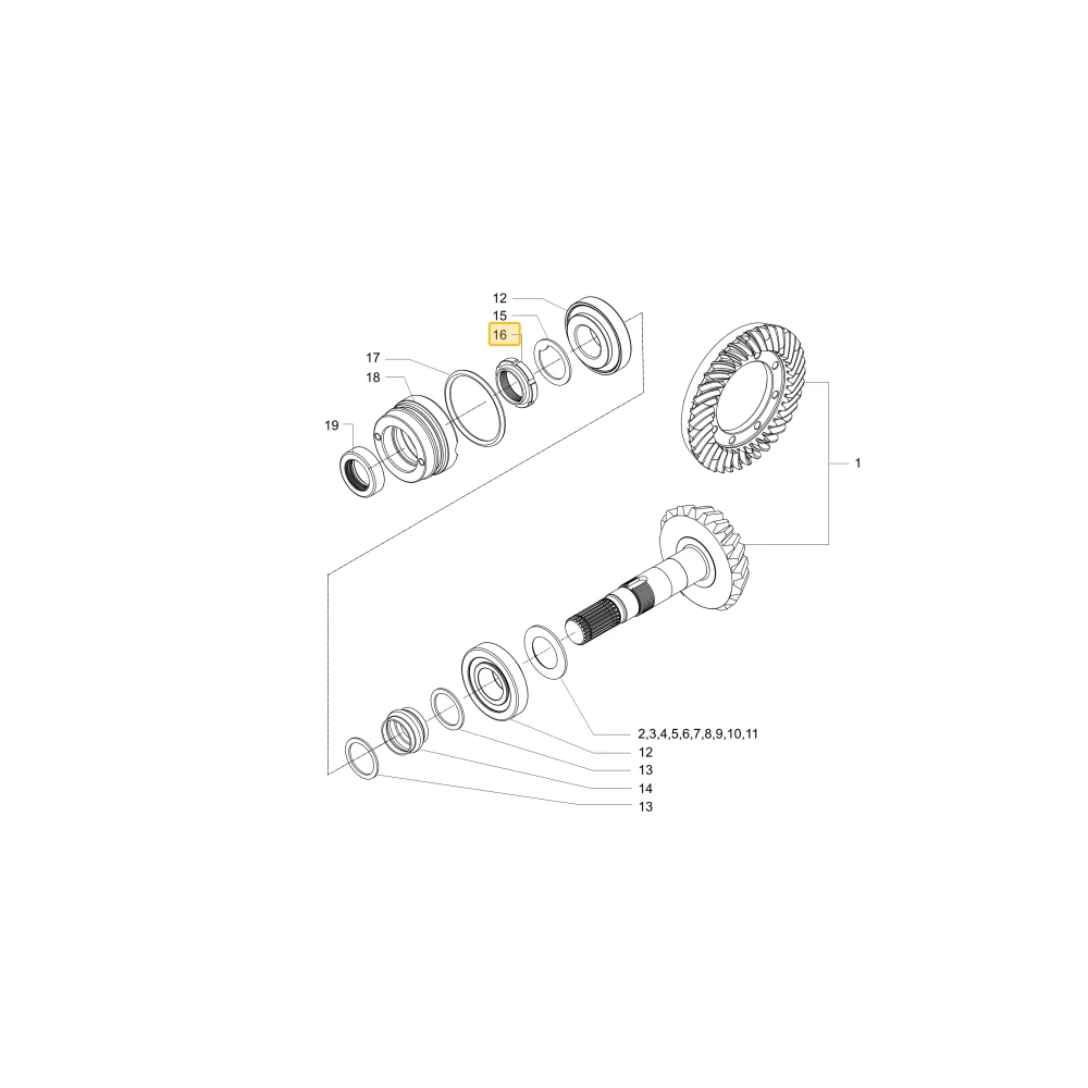 Zestaw Ringnut M35X1.5 KIOTI 118445