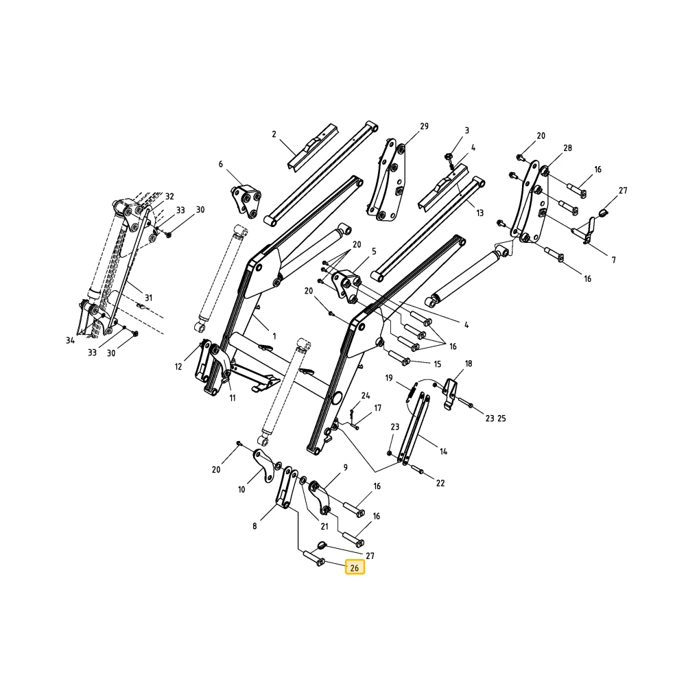 Sworzeń KIOTI 14123-25105-N