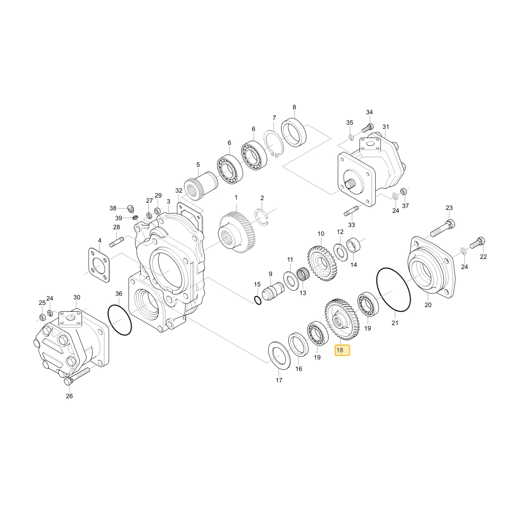 Koło zębate pompy hydraulicznej napędowej KIOTI 15471-8321-1