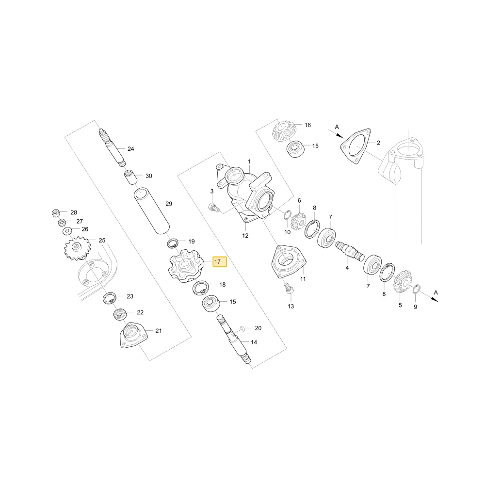 Koło łańcuchowe sadzące powrotne 7 KIOTI C7121-48191