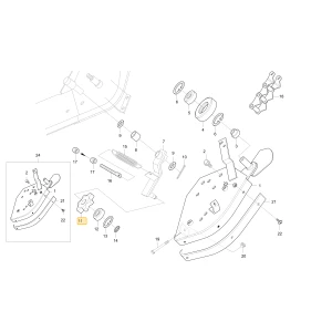 Koło łańcuchowe sadzące powrotne 6 KIOTI C7121-66251