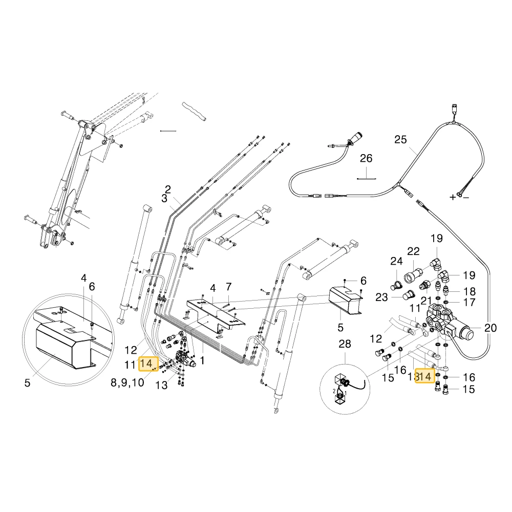 Wąż hydrauliczny Normal KIOTI 80620-06027
